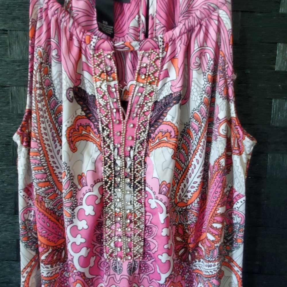 Pink and white Summer dress